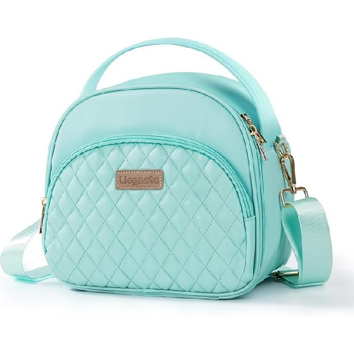 Black Cute Insulated Lunch Tote Bag for Women Work,Reusable Adult Lunch Box for Women, Stylish Wide Open Cooler Bag for Work(Black)