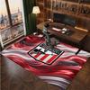Athletic Bilbao Football Print Crystal Velvet Rug, Comfortable Water Absorbent Non Slip Indoor Floor Carpet