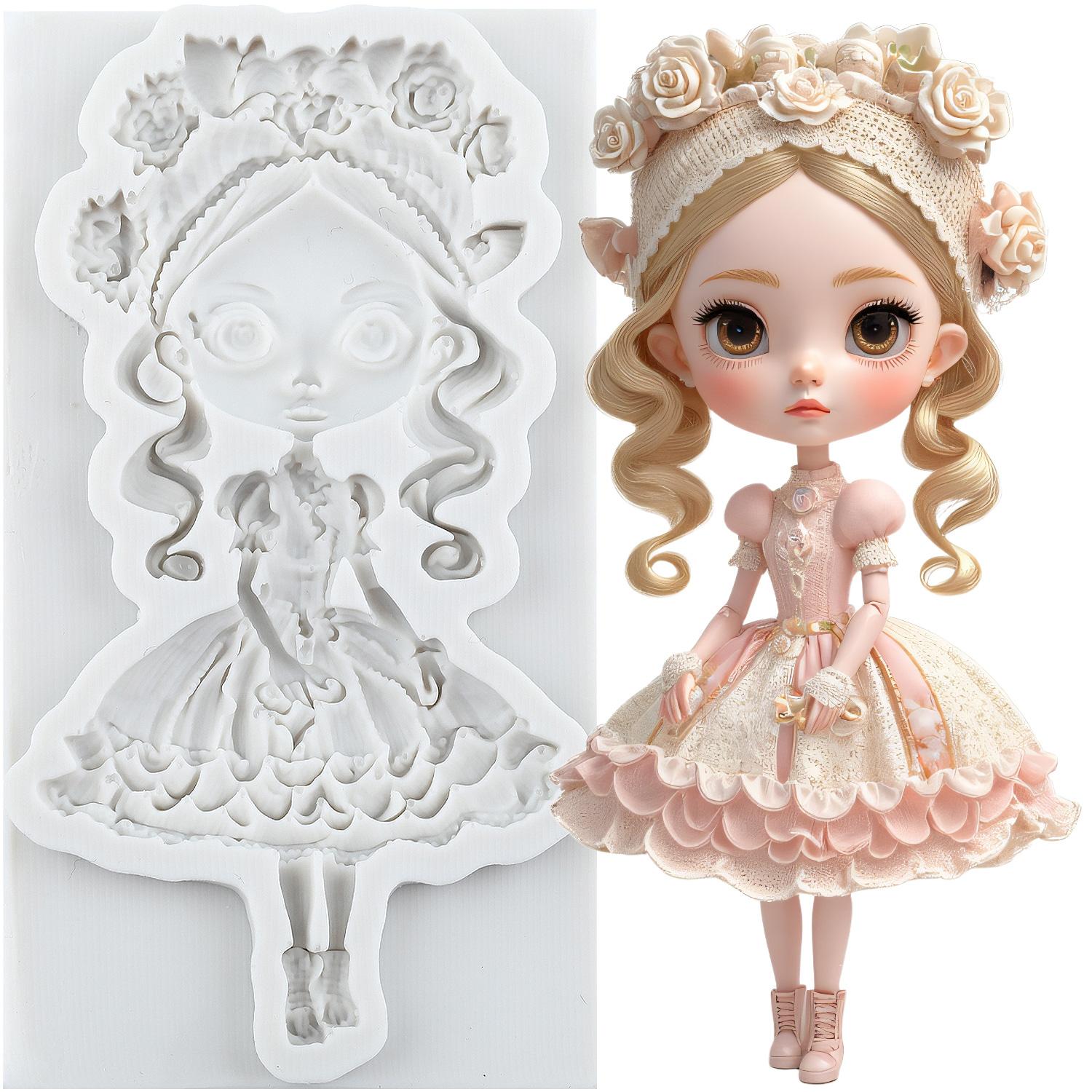 

Girl Silicone Mold Ballet Girl Angel And Puppy Fondant Molds Cake Decorating Tools Theme Cake Dessert Decorated Chocolate Candy Mold серый