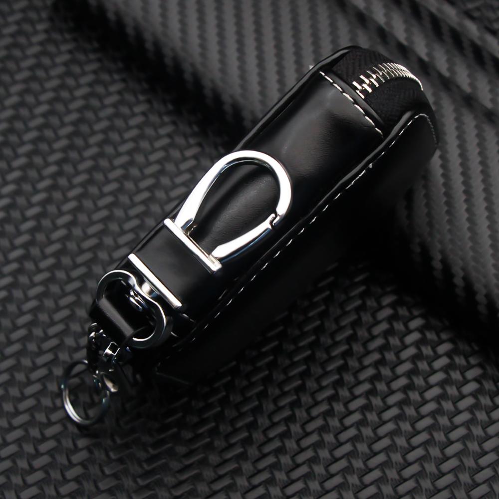 Leather Car Key Case Protection Auto Key Bag Key Chain Cover For Volvo S60 S90 XC40 XC60 XC90 V60 V90 EX40 V40 V50 V70 C30 T5 T6