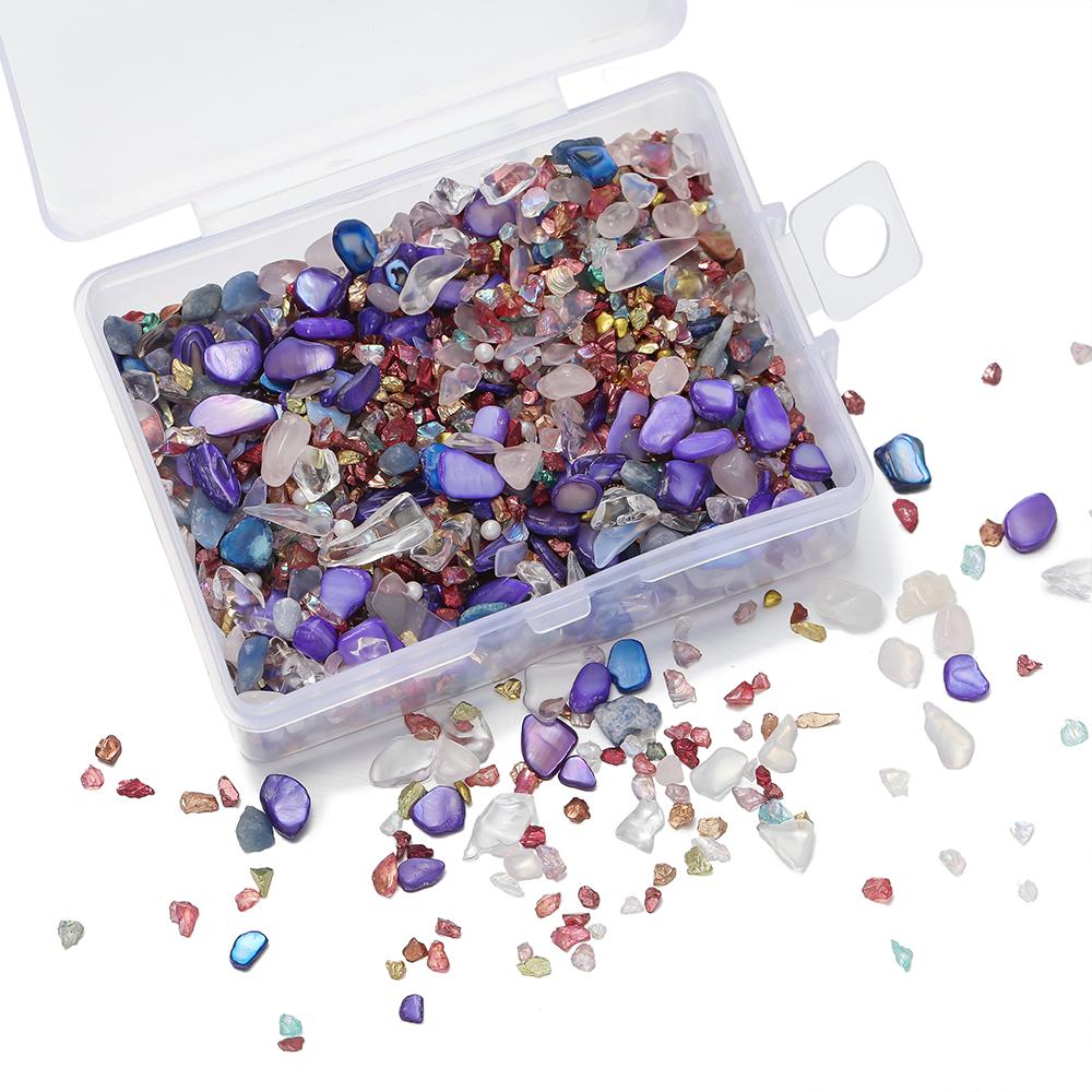 50g/Box Mixed Glass Crystal Crushed Stone Epoxy Resin Fillers Material for DIY Resin Jewelry Making Accessories Nail Art Crafts