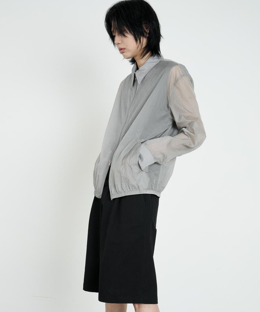 DUSTYWHITE Gray Haze Zip-Up Shirt