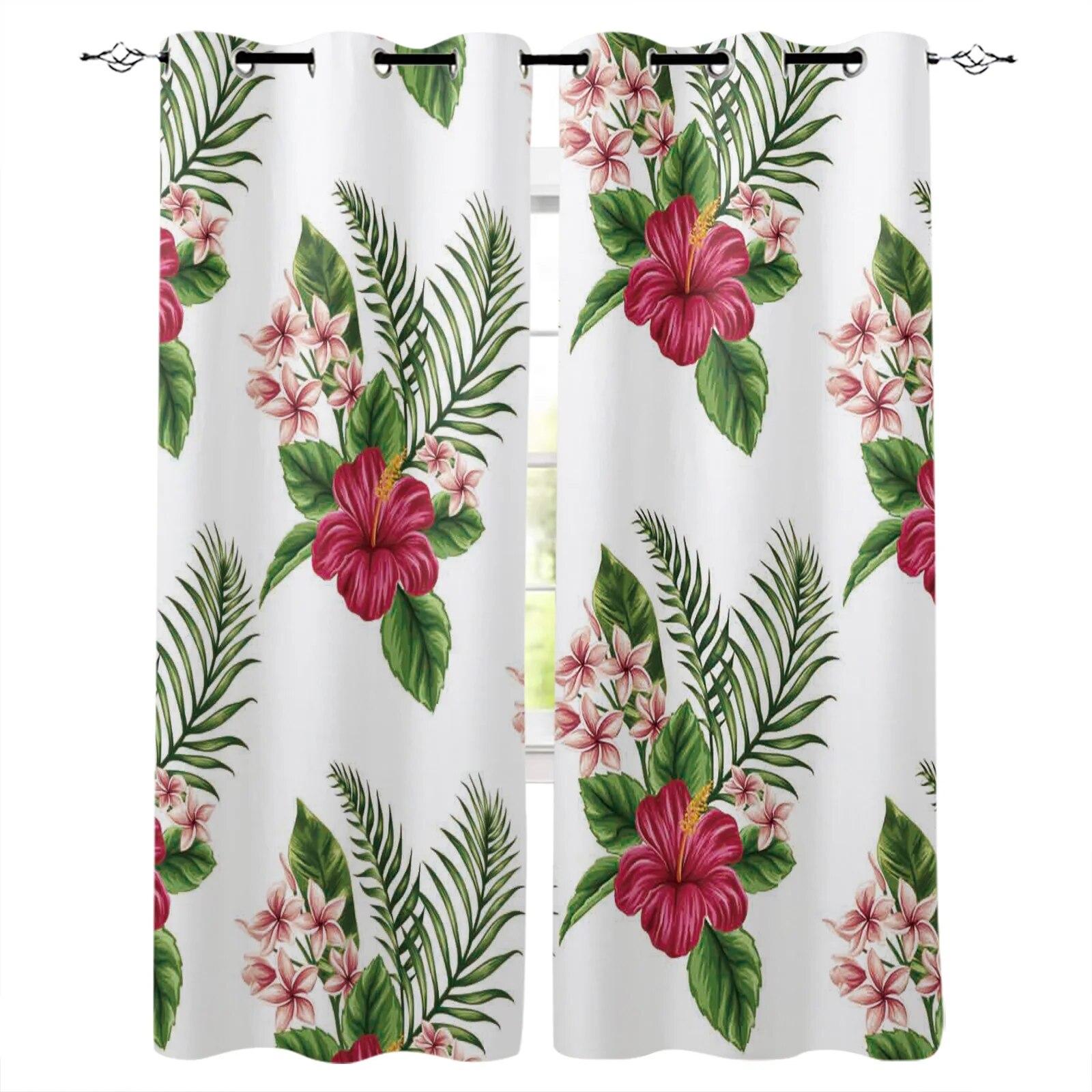 

3D печатные золотые листья, черный фон, оконные шторы для гостиной, кухни, занавески для спальни, декоративные украшения для окон W50H130(CM)x2&Grommet Top