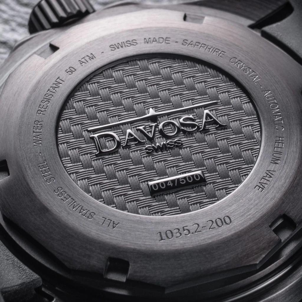Davosa Men's Automatic Watch, 161.583.02, Water Resistant To 50 ATM, Swiss Made, Limited Edition of 500 Pieces, Black
