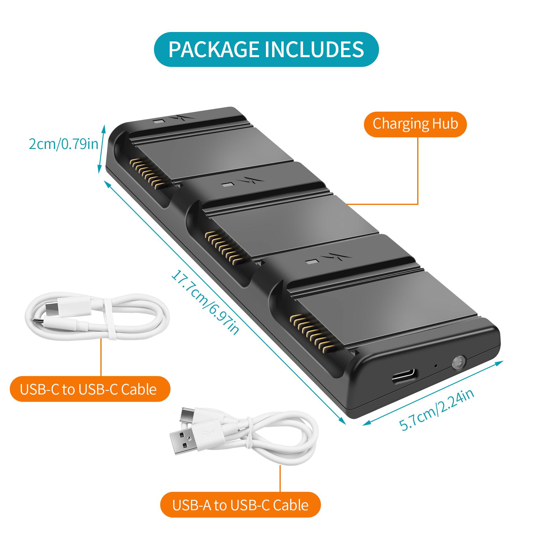 

Для DJI Air 3S Зарядний пристрій Акумулятор дрона ДВА способи USB-A USB/Type-C Менеджер зарядки 3 В 1 Хаб швидкої зарядки для DJI AIR 3 Аксесуар