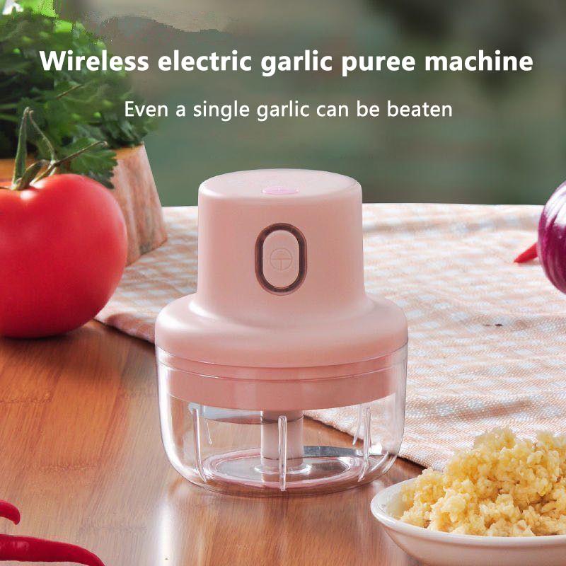 Mini Electric Garlic Chopper Meat Grinder Garlic Masher Machine Sturdy Durable Crushed Ginger Vegetable Crusher Baby Food Maker