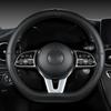 Full Leather Universal Car Steering Wheel Cover D Shape Anti Slip Car Decoration 37-38cm Steering Wheel Cover Accessories