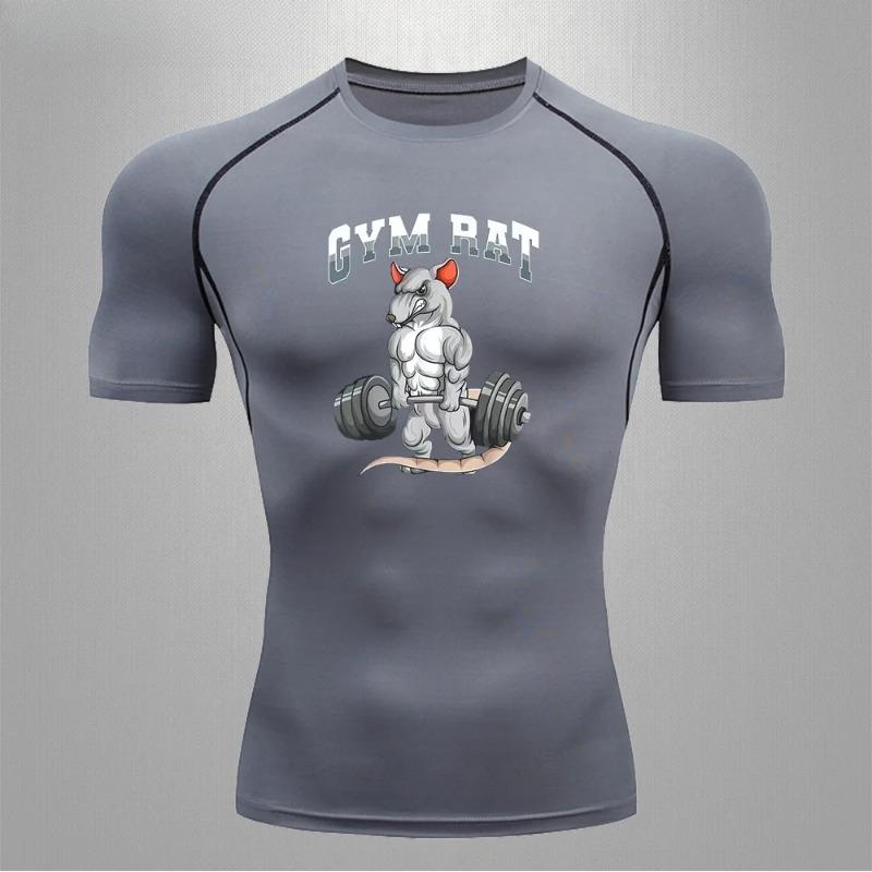 

Men Tight Fitting T-shirt for Outdoor Jogging Sports Basketball Gym Exercise Breathable T-shirts Stretchy Moisture-Wicking Sweat Absorbing Tight Fit XXXL