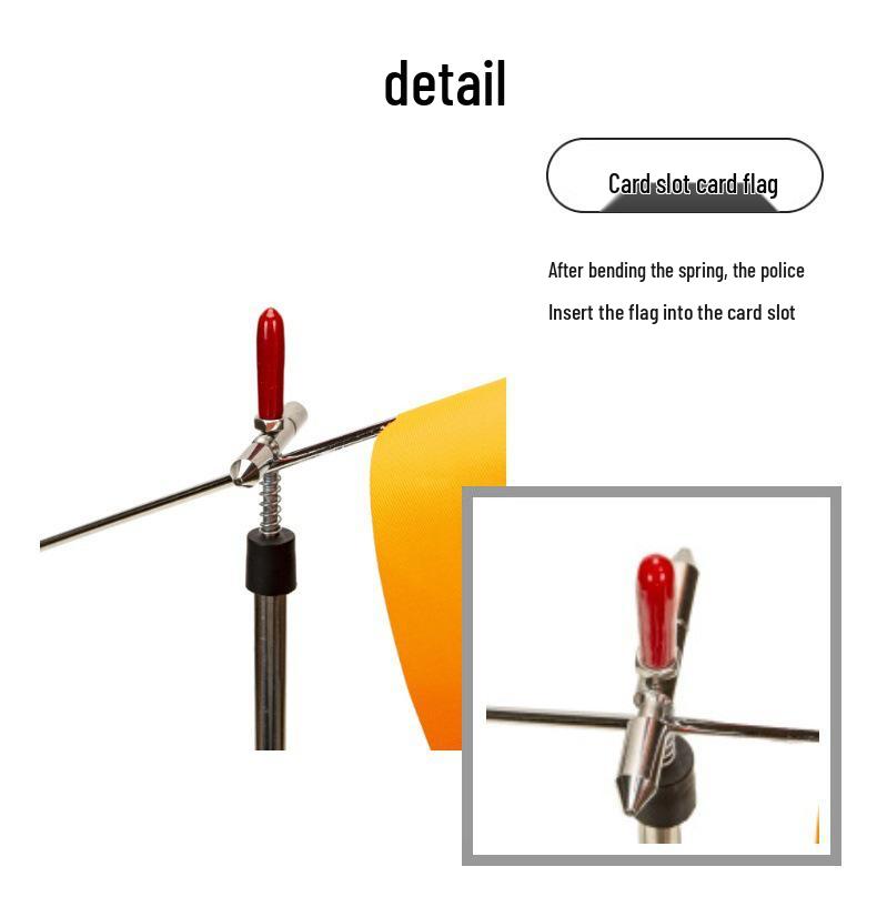 Black Stainless Steel Automatic Ice Fishing Rod with Flag