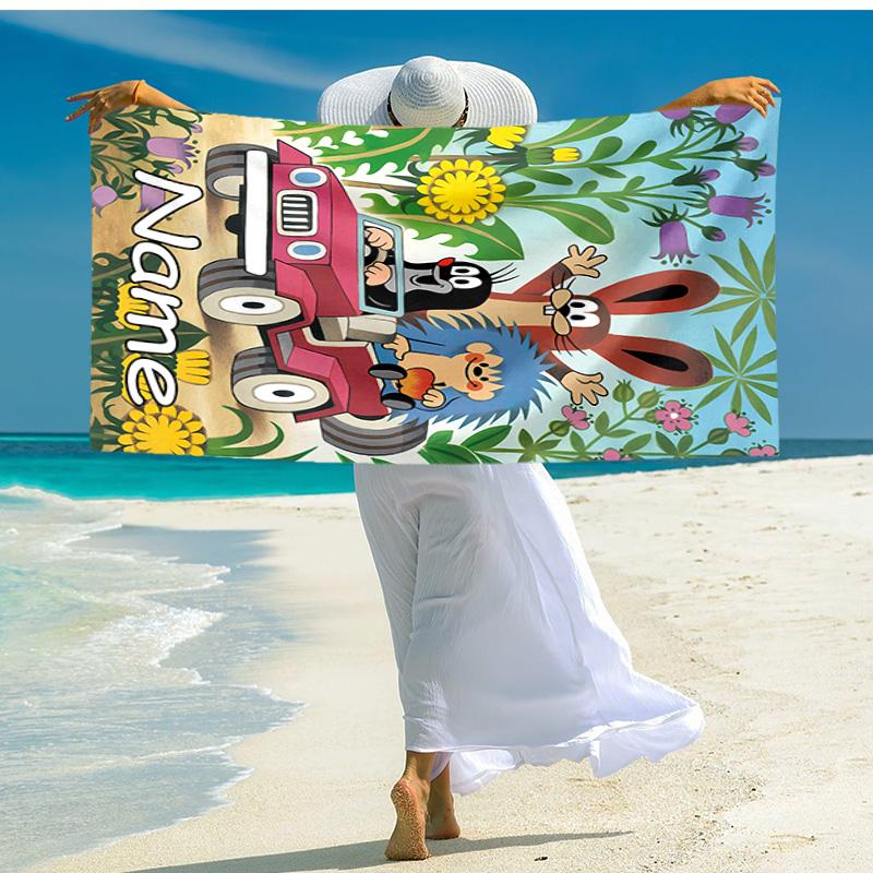 Personalized Customized Proof Beach Towel with The Little Mole Pattern - Soft, Absorbent,quick-drying,perfect Swimming,camping&bathing