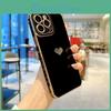 Bling Frame Plating Love Heart Phone Case For Samsung Galaxy A53 A 53 5g Gold Frame Soft Silicone Cover Shell