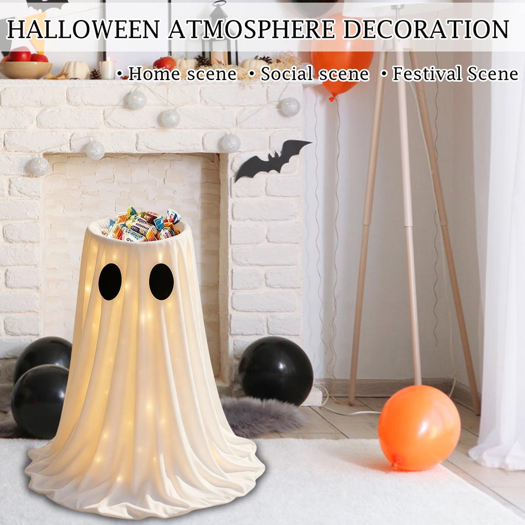 Halloween Atmosphere Decoration Whiteghost Yard Decorationghost Candy Bowl Source