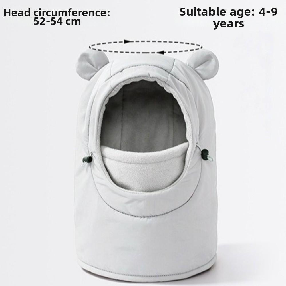 Fleece Lined One-piece Hat Scarf Windproof Children's Hats Cute Winter Hood Hat