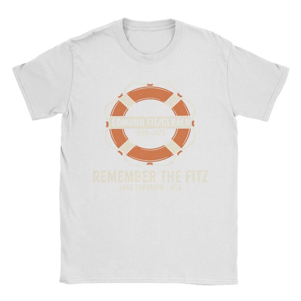 Herr T-shirt Edmund Fitzgerald Galen Ren Bomull T-shirts Kortärmad Stora Skepp T-shirts O-hals Kläder Tryckt