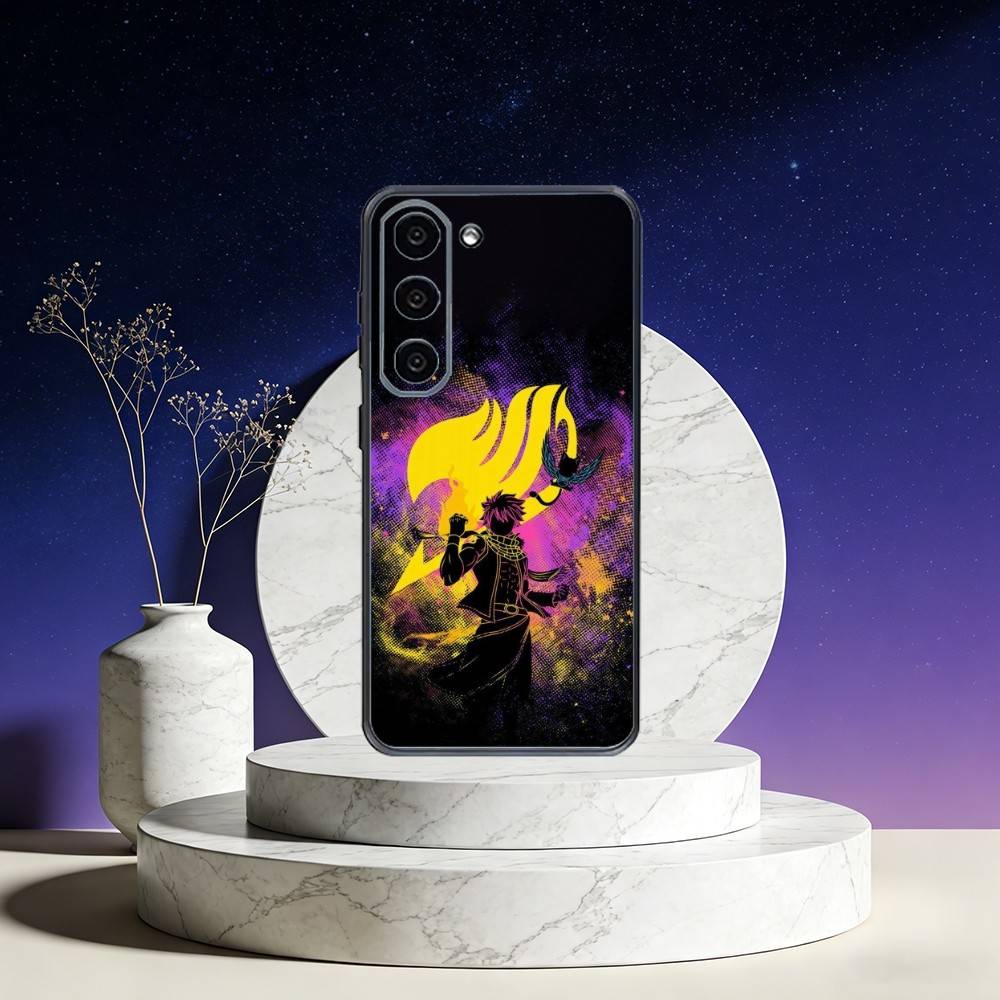 Anime F-Fairys LOGO T-Tail Phone Case For Samsung Galaxy A73,A72,A71,A70,A53,A52,A51,Others Soft Black Cover