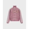 Unisex Oversized Chinese Style Embroidered Cherry Blossom Jacket With Mandarin Collar Toggle Buttons