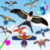 Cometa de Águila de Plástico de Juguete DIY Cometas de Dibujos Animados de Aves Voladoras Nuevas Cometas de Águila Grandes Jardín Deportes al Aire Libre