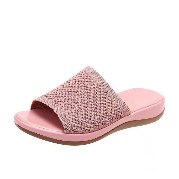 Fashion Shoes for Women Sandals Women Elastic Force Summer Shoes Women Flat Sandals Casual Indoor Outdoor Slippers Beach Zapatos Mujer