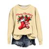 Women's Fashion Casual Long Sleeve Loose Christmas Printed Sweatshirt