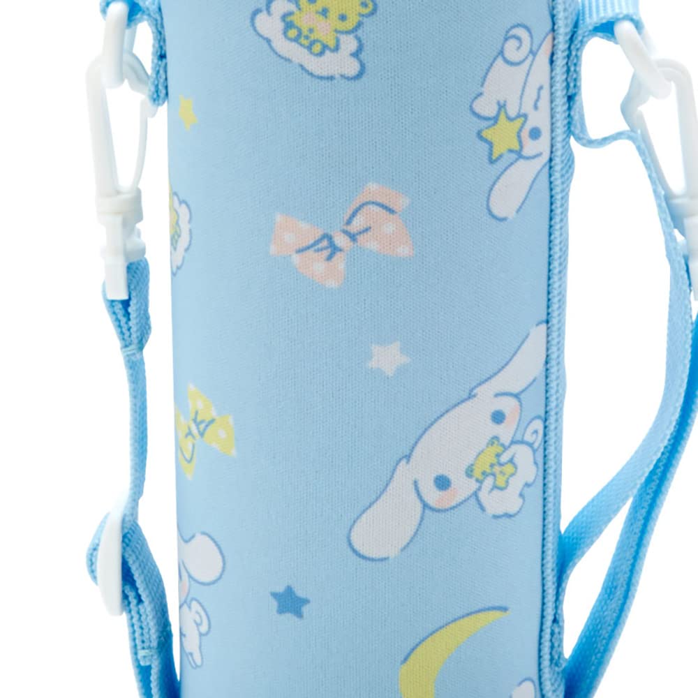 Sanrio Water Bottle 470ml Direct Drinking One Touch Stainless Steel Bottle Cinnamoroll Cinnamoroll Cold Storage Includes Pouch with Shoulder Strap