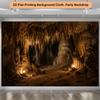 1 Piece of 2D Flat Background Cloth, Background Cloth for the Cave Interior with Stalactite landscape.PMJ