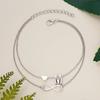 A-Z Letter Initial Anklet For Women Silver Color Initial Heart Anklet Bracelet Leg Chain Beach Party Travel Foot Jewelry