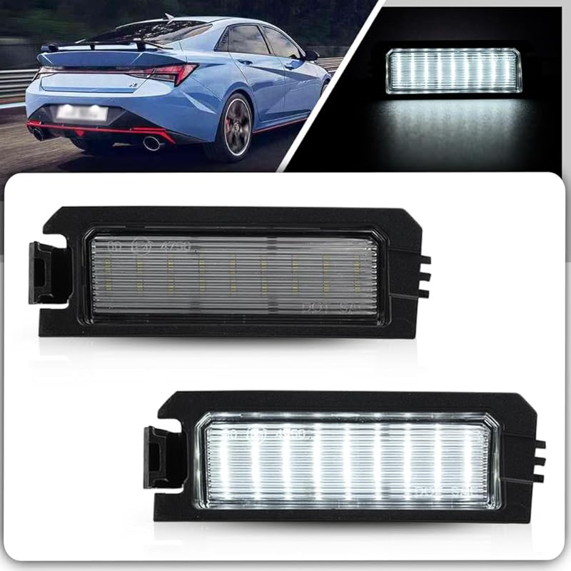 Nsautolighting LED License Plate Lights Full LED Number Plate Lamp Assembly for 2011-2018 Hyundai Elan'tra Accent Elan'tra Coupe for 2009-2018 Kia
