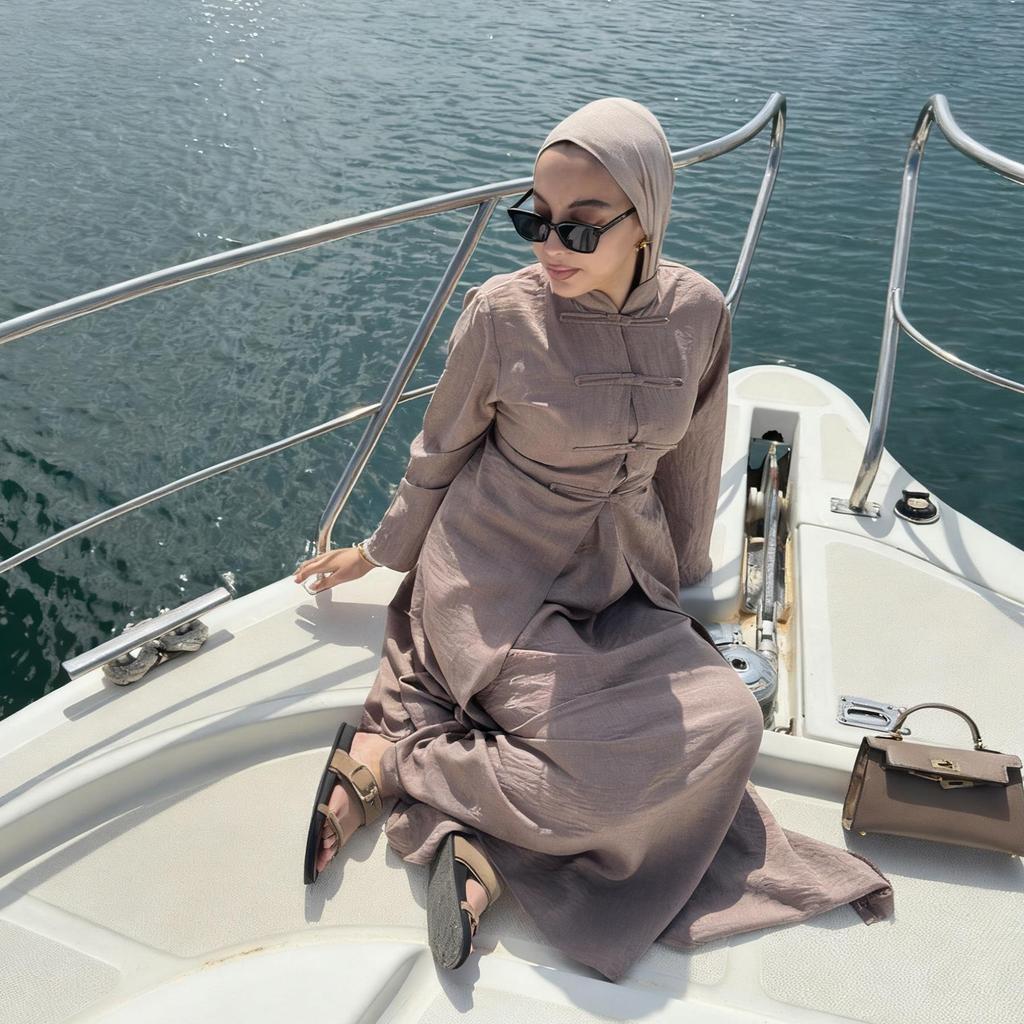 Elegant Inner Wear & Cardigan Two-Piece Set LR1124 - Loriya Dubai Middle East Collection