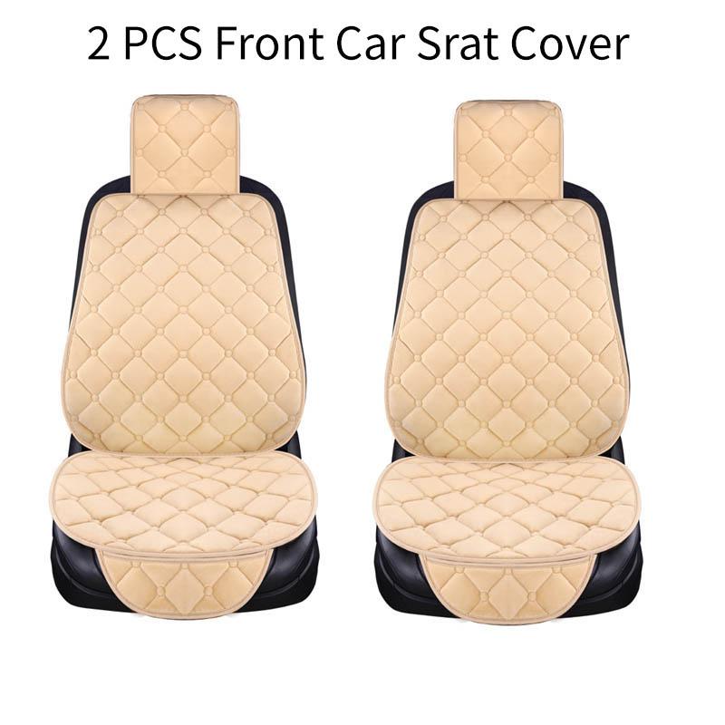Warm Plush Car Seat Cover Winter Faux Fur Auto Front Back Rear With Backrest Seat Cushion Protector Pad Interior