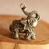 Breloc cu Elefant Norocos din Cupru, Pandantiv, Metal Alamă Vintage, Animal, Brelocuri, Ornamente, Brelocuri, Pandantive, Inele de Chei, Bijuterii