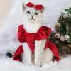 Christmas Pet Dresses for Dog Comfortable Cat Dog Skirts Plush Sweet Pet Puppy Skirts Skin Friendly Dog Dresses Pet Accessories