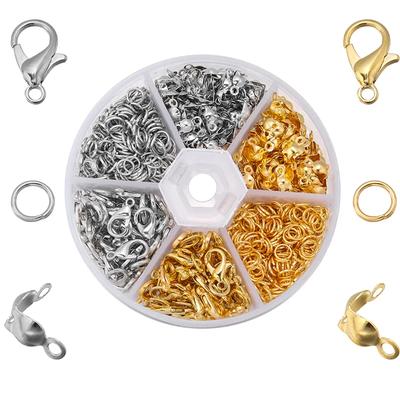 1Box Jewelry Making Kit Lobster Clasp Open Jump Rings End Crimps Beads Box Sets Handmade DIY Bracelet Necklace Findings Supplies