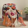 Bemalte Blumenmädchen digital bedruckter Polyester Schlafzimmer Samt Flanell weiche Sofabezug Decke Fleece Sofabezug Decken für Betten
