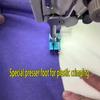 1 PZ Piedino premistoffa per bordo in plastica SP-18 piedino premistoffa per linea incorporata macchina piana piedino premistoffa per bordo tendine di manzo in plastica accessori per cucito