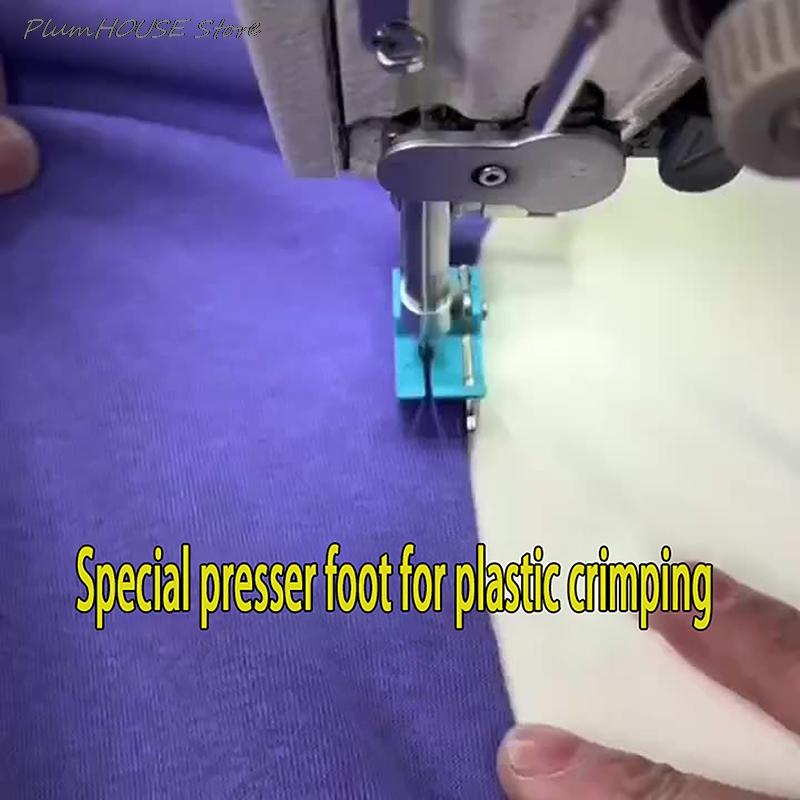 1 PZ Piedino premistoffa per bordo in plastica SP-18 piedino premistoffa per linea incorporata macchina piana piedino premistoffa per bordo tendine di manzo in plastica accessori per cucito