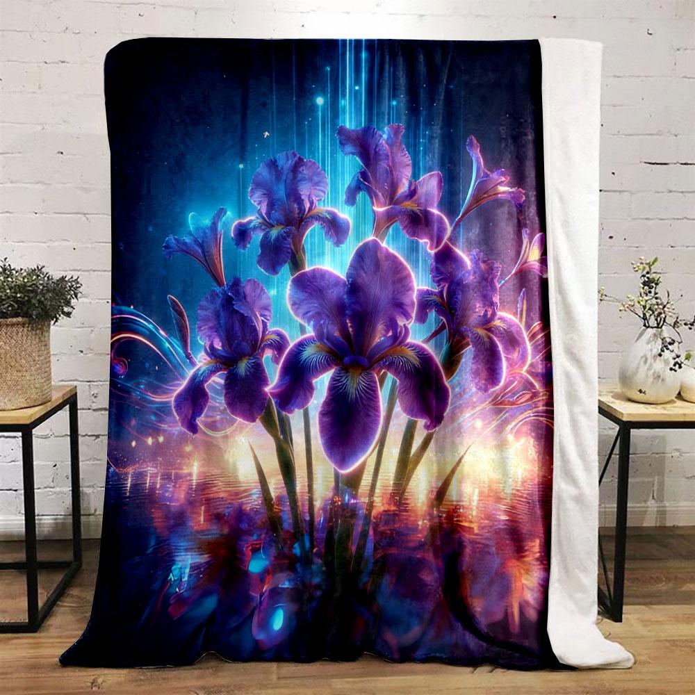 Dreamy and Gorgeous Flowers Print Warm Comfortable Blanket Home Travel Camping RV for Adults and Kids Luxury Gifts