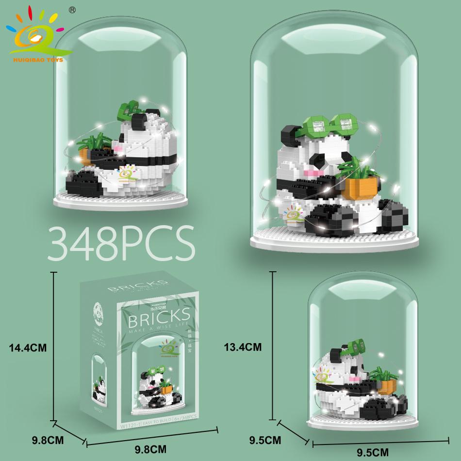 Mini Cute Panda Micro Building Blocks 3D Diamond Model Animals Bricks DIY City Construction Toys for Children Kids Gift