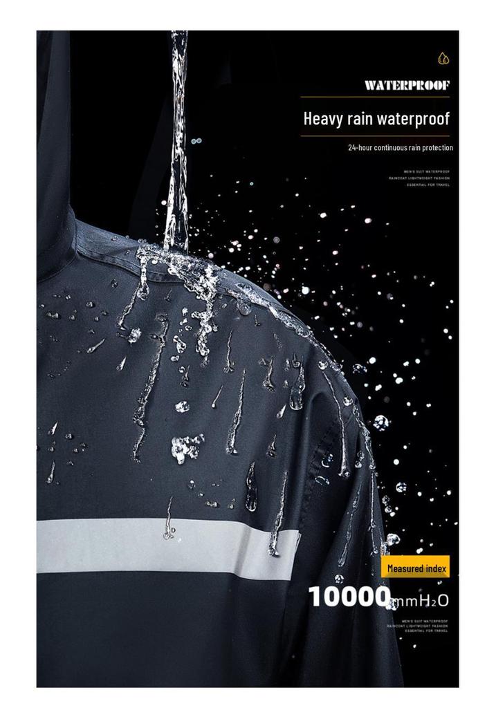 Reflective Raincoat & Pants Set: Storm-Proof Motorcycle Gear