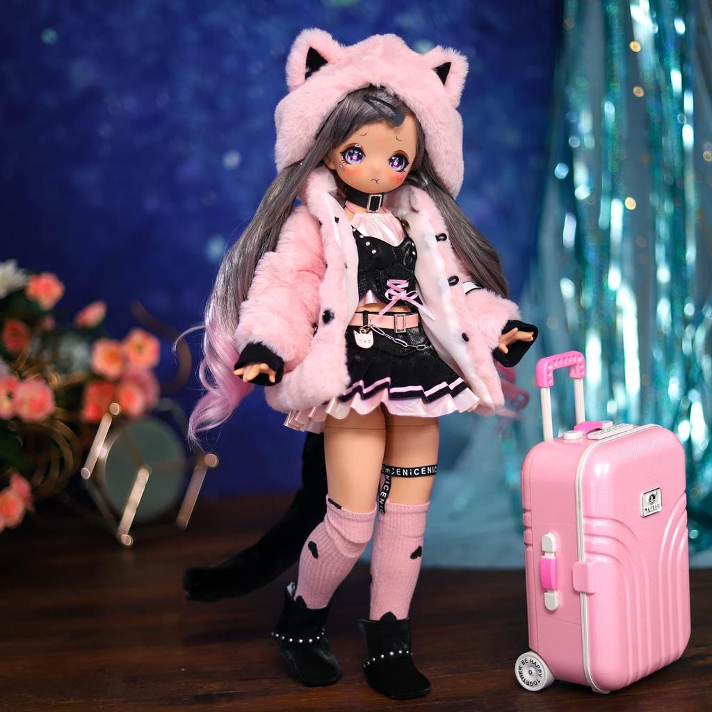 ICY Fortune Days Scale BJD Doll Anime Style Painted Movable Figure Gift for Kids Ages 1/4 8+ (Nainaizi)