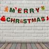 2 Pcs Christmas Party Decorations Santa Paper Banners Merry Christmas Banners for Outdoor Indoor Decoration