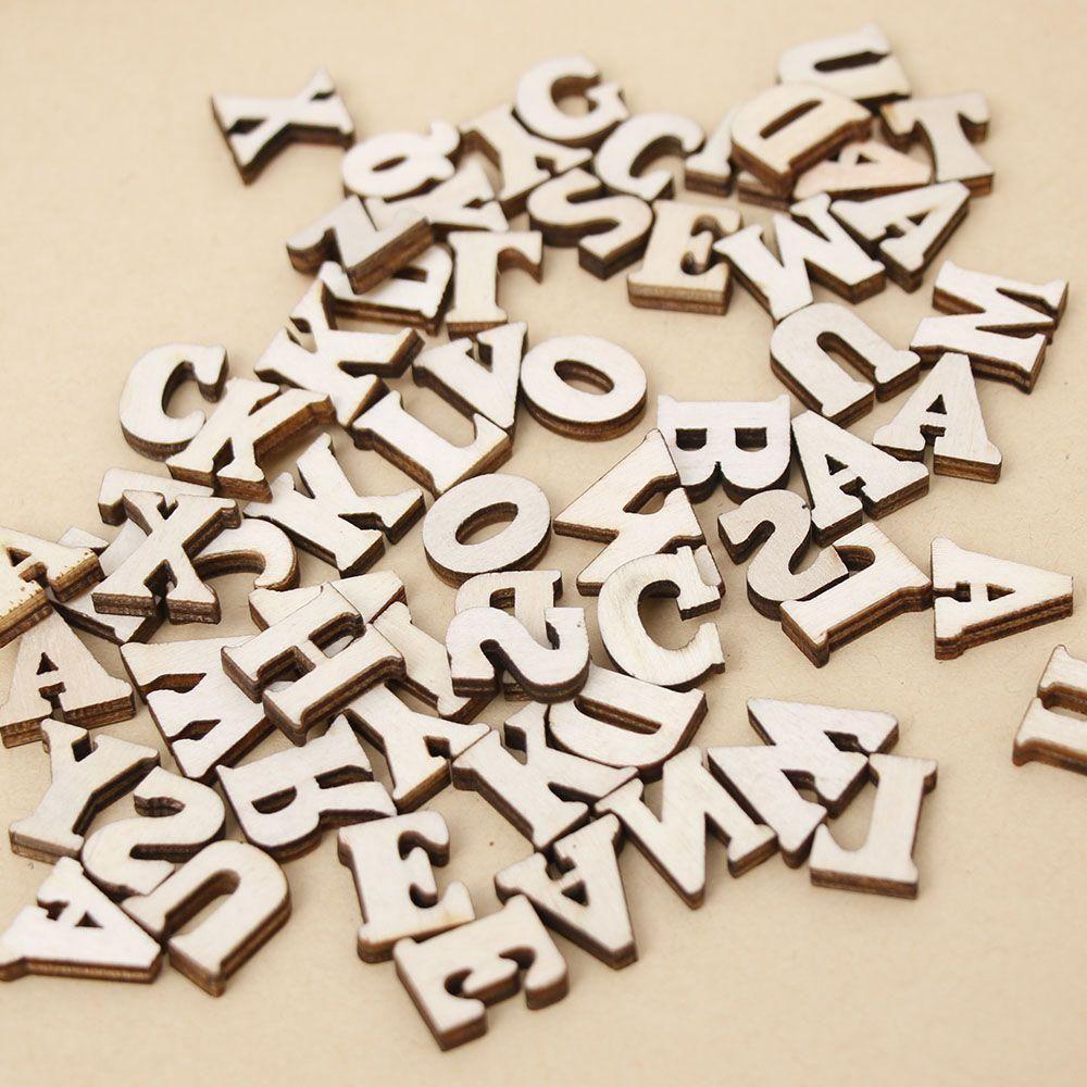 Number Craft Home Decor Scrapbooking Alphabet Wood Letter English Letter Miniatures