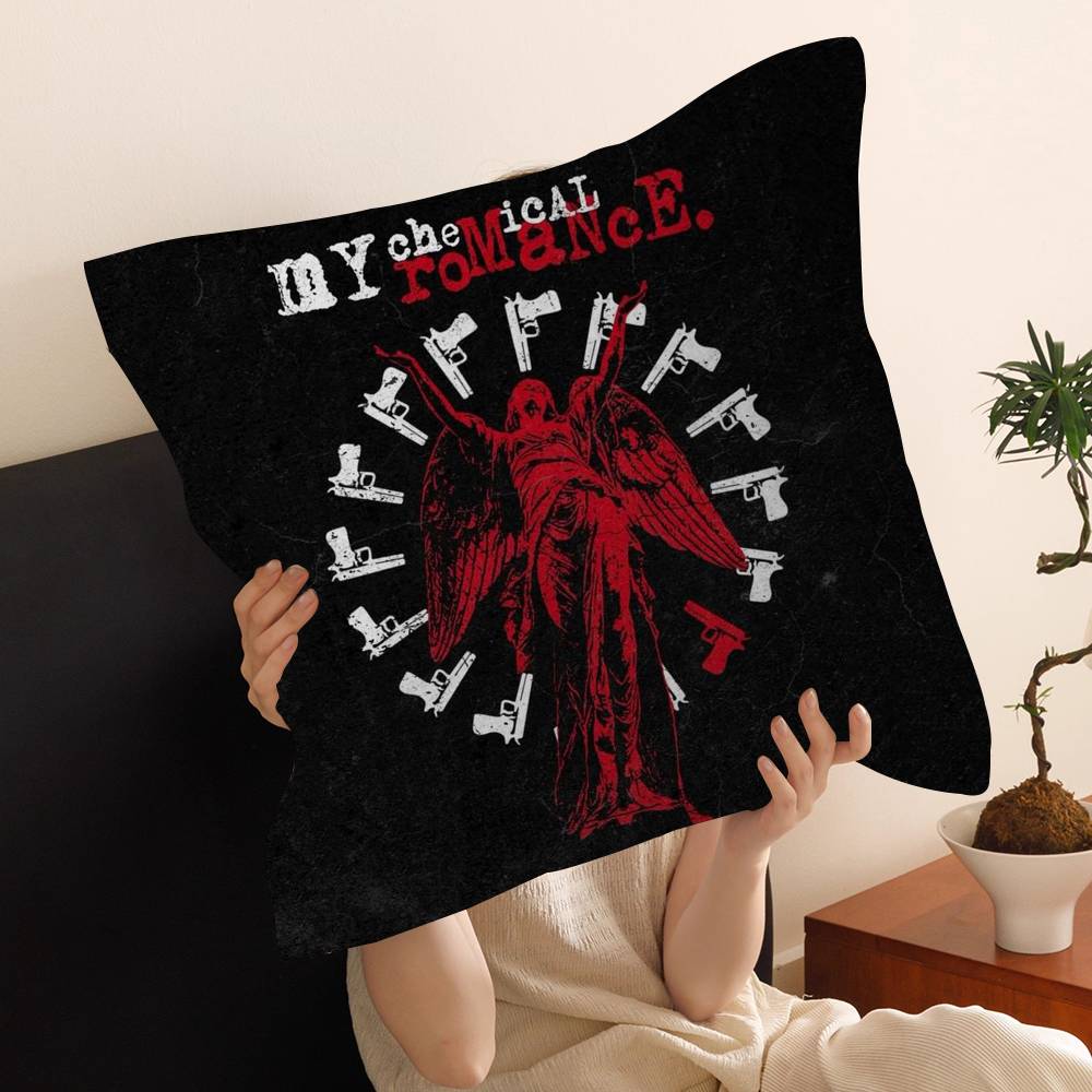 My Chemical Romance Rock Band Pillow Gift Home Office Decoration Bedroom Sofa Car Cushion Cover case 45x45