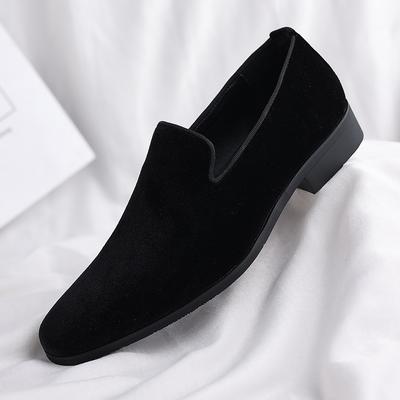 Luxury Designer New Men's Black Blue Red Velvet Patent Leather Casual Shoes Formal Wedding Dress Homecoming Penny Loafers