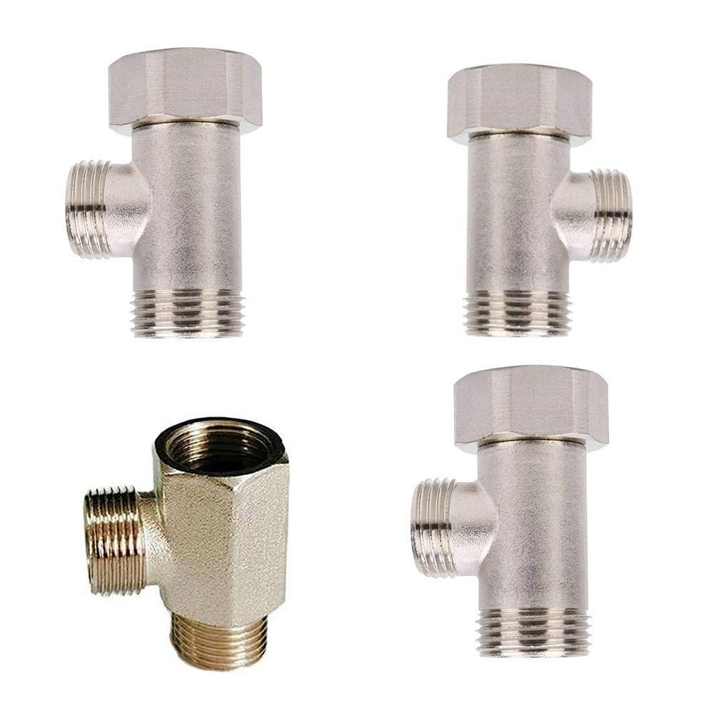 Durable Tee Joint 3 Way T Valve Connector Kitchen Sink Splitter Diverter Valve