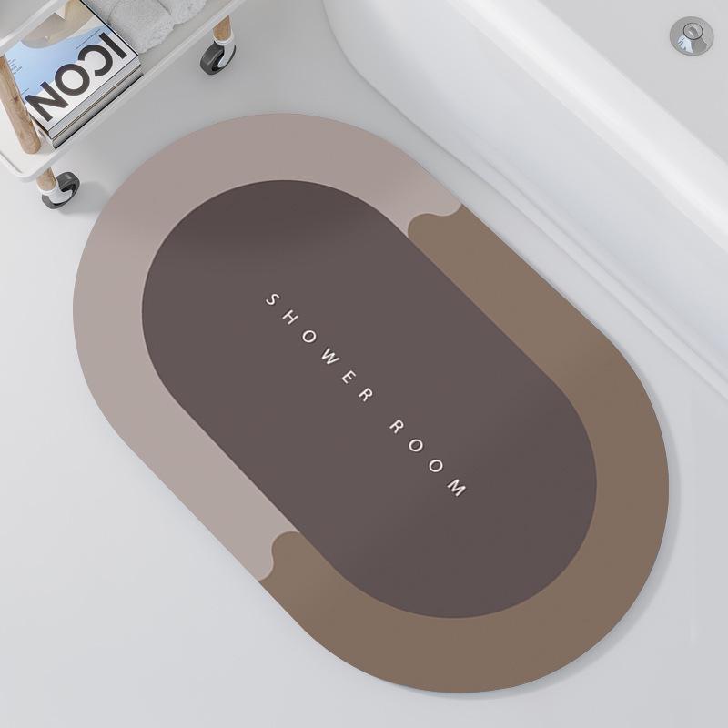 Diatomium Mud Moisture-wicking Pad Bathroom Slip-resistant Quick Drying Rug Toilet Door Carpet Bathroom Fine Door Mat Can Be Cut