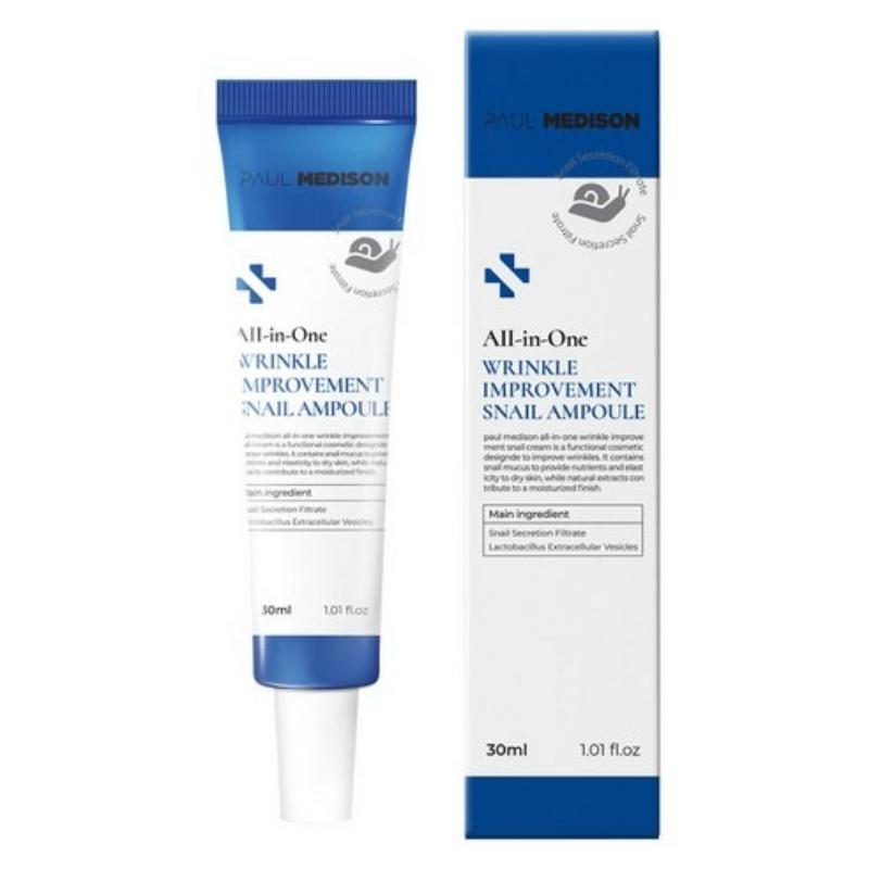 Paul Medison All in One Wrinkle Improvement Snail Ampoule 30ml (2 Options)