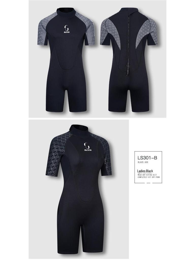 ZCCO 3mm Unisex Short Sleeve Wetsuit - Warm Diving, Surfing, Cold Protection