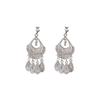 European and American cross-border ethnic style geometric fringed ear clips, Miao Yin retro and elegant minority earrings without piercings, women