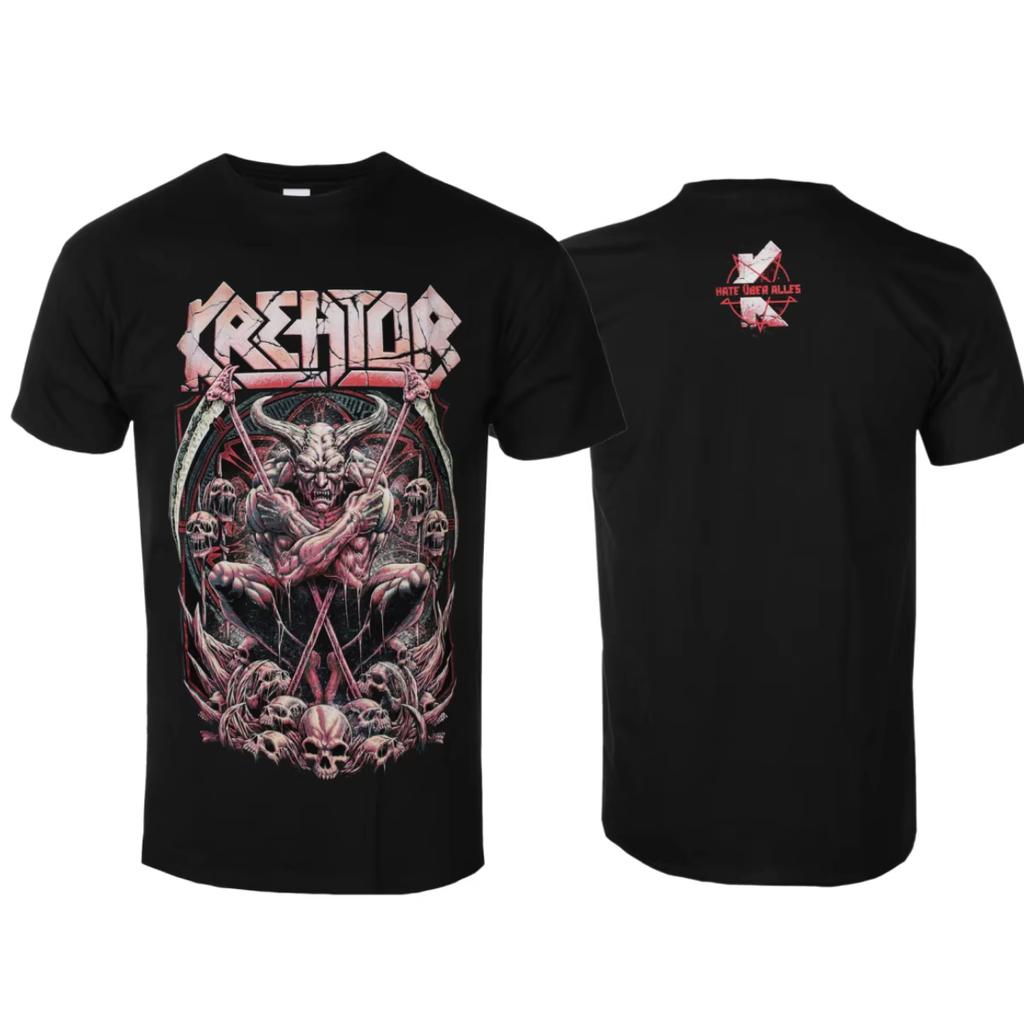 New 2026 Kreator Demon Battlefield Printed TShirt Thrash Metal Band Style Daily Cotton TShirt Suitable For Both Unisex And Unisex