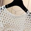 DIMANAF New Cardigan  Women Knitting Lace Long Vest Hollow Summer Style Basic Tops Tees Loose Clothing